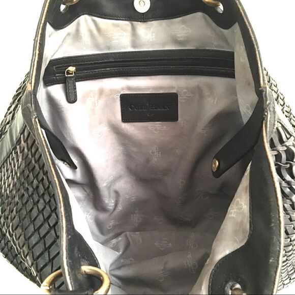 Cole Haan leather openweave tote/shoulder hobo bag - Picture 14 of 14